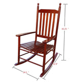 wooden porch rocker chair Brown W49528619