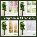 5 Feet Artificial Fiddle Leaf Fig Tree Outdoor Office Decorative Planter 84148619