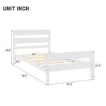 ZUN Twin Bed with Headboard and Footboard,White 40497967