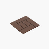 DIY friendly, easy to clean interlocking deck tiles, 11.8"x11.8" patio flooring 44 pieces per 90862362