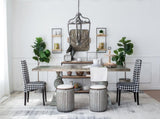 4 - Light Metal Chandelier, Hanging Light Fixture with Adjustable Chain for Kitchen Dining Room W2078138923