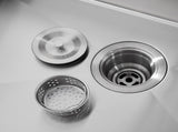 Stainless Steel Kitchen Sink, 33x22 Single Bowl, Overmount Handmade Sink in Brushed, with Cutting 58856153
