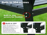 HDPE Outdoor Terrace Dining Chair Set, low maintenance - for gardens, backyards and decks - Black 18729758