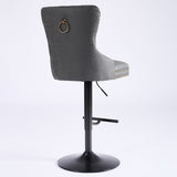 A&A Furniture,Aged and Retro PU Swivel Barstools Adjusatble Seat Height from 26-33 Inch, Modern Bar W1143P195203