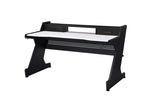 ZUN Black and White 2-Drawer Gaming Desk B062P215511