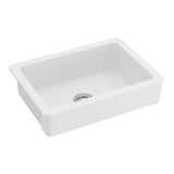 ZUN 24"L x 19" W Farmhouse/Apron Front White Ceramic Kitchen Sink 69263515