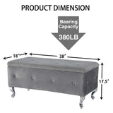 Tufted Storage Ottoman Bench For Bedroom End Of Bed Large Upholstered Storage Benches Footrest With W2268P146701