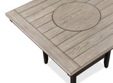 ZUN 1pc Contemporary Transitional Counter Height Dining Table with 20-Inch Lazy Susan Light Gray B011P160139