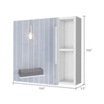 ZUN Minsk Medicine Cabinet, Mirror, Two External Shelves, Single Door Cabinet, Three Interior Shelves B128P148749