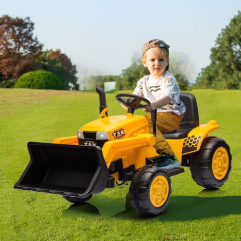 ZUN 12V Kids Ride on Tractor Electric Excavator Battery Powered Motorized Car for Kids Ages 3-6, with W1811P154760