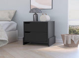 Ralston 2-Drawer Nightstand in Black B062111738