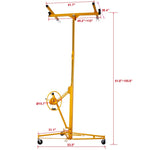 ZUN Drywall Lift Panel 13' Lift Drywall Panel Hoist Jack Lifter,yellow W46577214