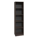 XS Bookcase Compact Bookshelf with Multiple Shelves, Dark Walnut / Black Wengue B097P350331
