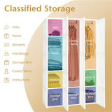 Portable Closet Clothes Modern Foldable Armoire Wardrobe Closet With 10 Cubes 81559422
