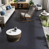 DIY friendly, easy to clean interlocking deck tiles, 11.8"x11.8" patio flooring 44 pieces per 69294810