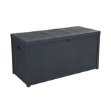 ZUN 113gal 430L Outdoor Garden Plastic Storage Deck Box Chest Tools Cushions Toys Lockable Seat 44898789