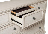 Antique White Finish1pc Dresser of 7 Drawers Traditional Design Hidden Drawer Classic Bedroom B011P183412