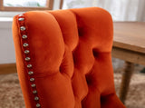 Modern, High-end Tufted Solid Wood Contemporary Velvet Upholstered Dining Chair with Wood Legs 70319788