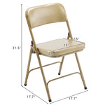 ZUN 2 Pack Metal Folding Chairs with Padded Seat and Back, for Home and Office, Indoor and Outdoor 02029078