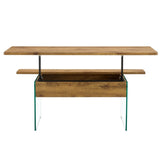 43.3-inch coffee table height-adjustment function combines rustic style W1512P316350