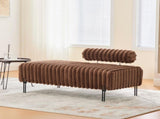 49.6" Wide Upholstered Mini Loveseat with Metal Legs, 2-Seater Small Sofa End of Bed Bench Window W3118P307507