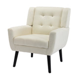 Modern Soft Linen Material Ergonomics Accent Chair Living Room Chair Bedroom Chair Home Chair With W67634082