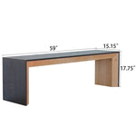 ZUN Dining Bench, Wood Bench Multicolored Bench Indoor Home Bedroom Bed End Restaurant Modern Hallway W2729P198989