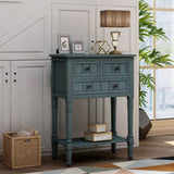 Narrow Console Table, Slim Sofa Table with Three Storage Drawers and Bottom Shelf for Living Room, 46142502