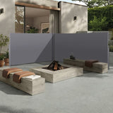 276" x 71''Retractable Side Awning, Waterproof & UV-Resistant, Privacy Screen Divider Roll Up W419P143092