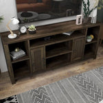 ZUN Joshua Creek 74 inch TV Stand Console for TVs up to 85 inches, No Assembly Required, Barnwood Finish B108P160171