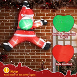 4.9 FT Lighted Christmas Inflatable Decoration, Inflatable Hanging Santa Claus with Gift Bag, Funny 29820993