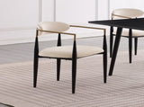 Modern Contemporary 2pcs Side Chairs Taupe Fabric Upholstered Ultra Stylish Chairs Set B011139605