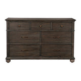 ZUN Classic Rustic Brown Finish Dresser of 7 Drawers Wooden Bedroom Furniture 1pc Rustic Style B011P210716