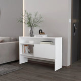 White Console Table with Two Doors B062P252129