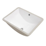 Bathroom Sink Rectangle Deep Bowl Pure White Porcelain Ceramic Lavatory Vanity Sink Basin with W122552094