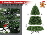 7 FT Pre-Lit Artificial Christmas Tree with 500 Dual Color LED Lights, 1181 Branch Tips Hinged PVC 07133889