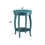 Aberta Teal Finish Accent Table B2726P277915