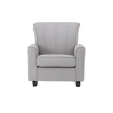 Light Grey Rocking Chair with Track Arm B062P215454