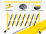 Metal Expandable Barricade, 11 Feet Retractable Fence Outdoor, Mobile Safety Barrier Gate, Easily 36255972