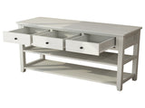 Console Table with Wood Frame and Legs, Sofa Table Entryway Table with 3 Drawers and 2 Open Shelves 19496319