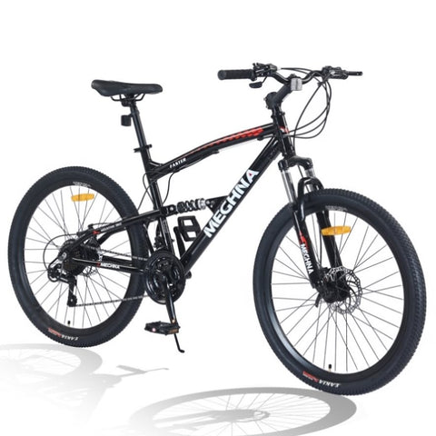 ZUN 26 inch Mountain Bike 21-Speed Dual Suspension Aluminum Alloy Frame For Men and Women's Bike W1019P179703