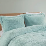 King/Cal King Shaggy Long Fur Comforter Mini Set B03595951