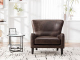 28"W PU High Back Accent Chair, Upholstered Armchair for Living Room, Retro Wingback Arm Chair W3188P397139