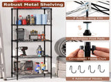 5-Tier Heavy-Duty Metal Wire Shelving, 750 LBS Total Load with Multi-Grade Per Shelf Capacity for 72746903