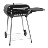 ZUN 28" Portable Charcoal Grill with Wheels and Foldable Side Shelf, Large BBQ Smoker with Adjustable 33449363