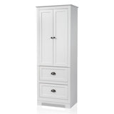 ZUN FCH MDF Spray Paint 2 Doors 2 Pumps Bathroom Cabinet White 39177624