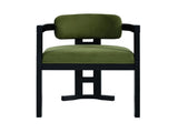 Indoor Upholstered Wood Dining Chair,GreenBlack N768P221635E