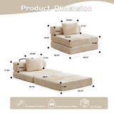 Compression Sofa,Convertible Floor Sofa Bed with Fixed-Shape Frame,Single Seater Boneless Modular 41681310