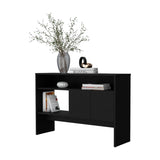 Black Console Table with Two Doors B062P252130