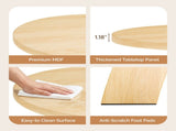 Round Side, 23.6 Inch Circular End with Curved Cross Legs, Melamine Laminated MDF Accent 28801584